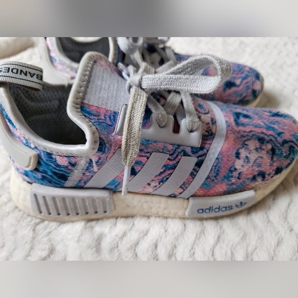 Adidas Blue Pink Marble Art Sneakers - Picture 3 of 12